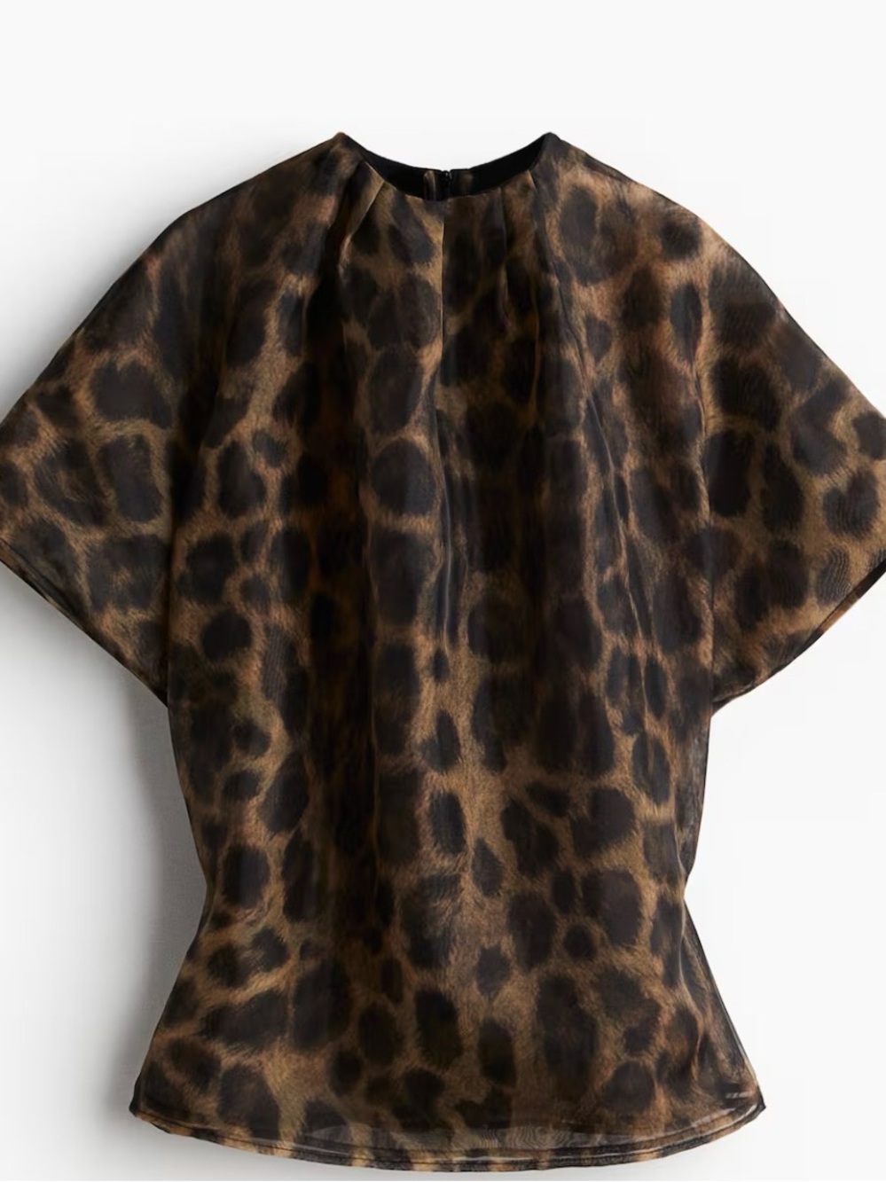 H&M studio- Leopard-Print organza blouse